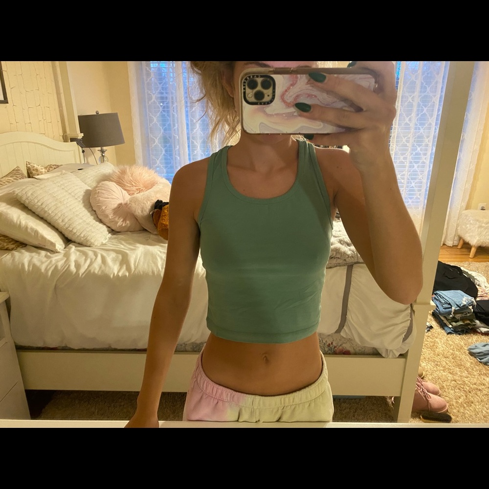 Green tank top!